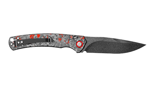 Il coltello pieghevole Draupnir combina acciaio CPM-S35VN di alta qualità, manico in fibra di carbonio unica e design legale per il trasporto quotidiano in Germania.
